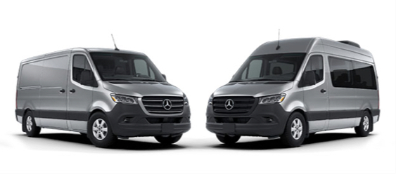 Two Sprinter models on a white background.